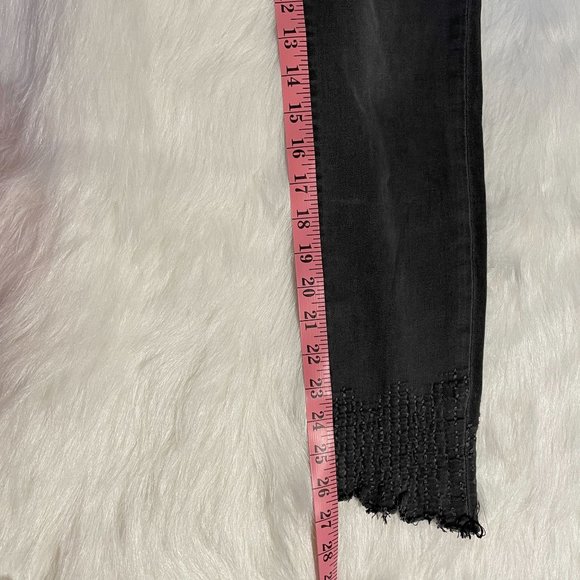 Sam Edelman "The Kitten" Gray Mason Mid Rise Angled Hem Skinny Jeans - Picture 9 of 10